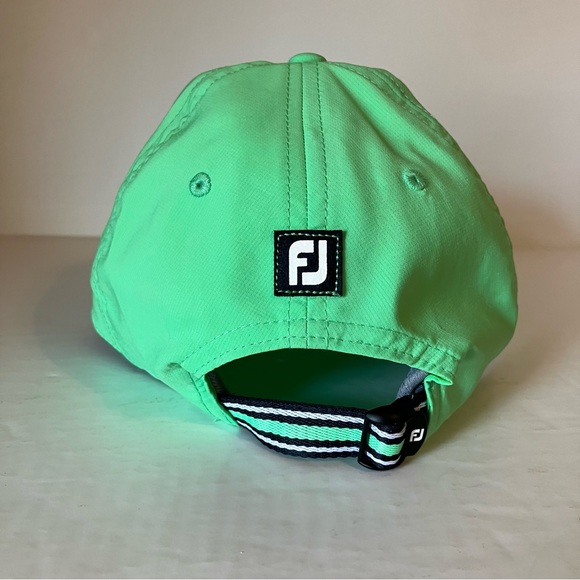 FootJoy FJ Performance Golf Hat Green Old School Logo Adjustable Strapback Cap - Picture 4 of 10